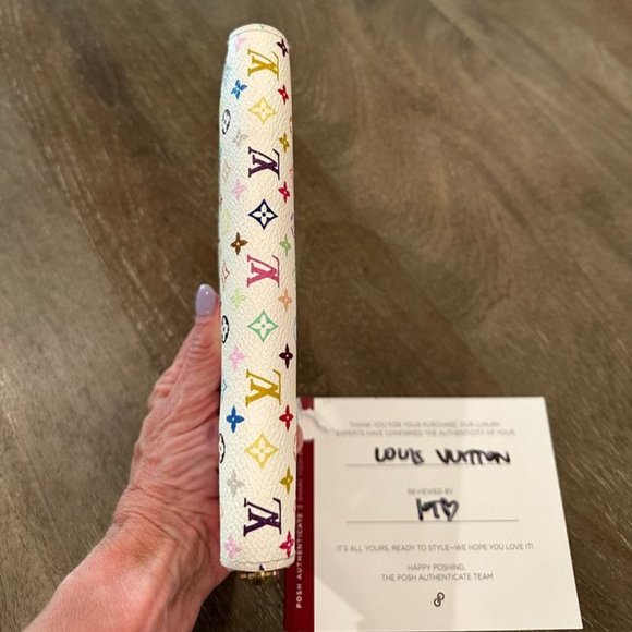 Rare Louis Vuitton Murakami White Multicolor Zippy Wallet - Picture 2 of 10